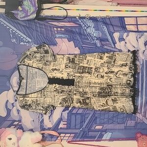 Dollskill Widow Victorian newspaper dress